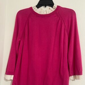 Talbots Fuchsia Crew Neck Sweater